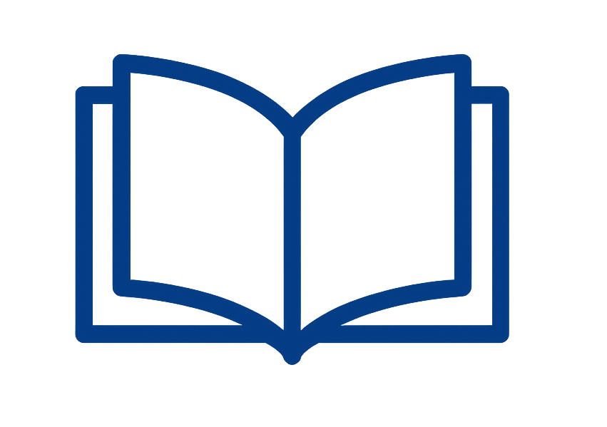 Ronak Association Literary History Icon in navy color