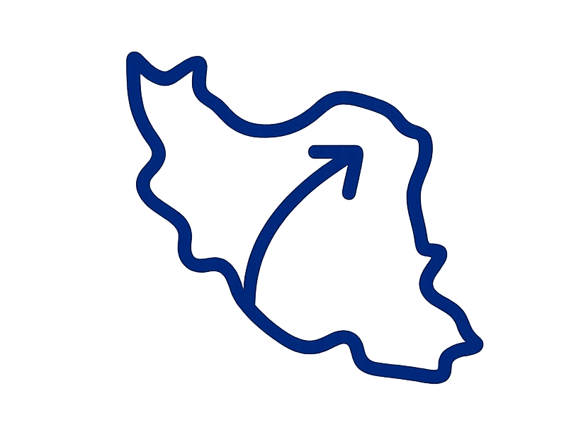 Ronak Association Iranian in west Icon in navy color